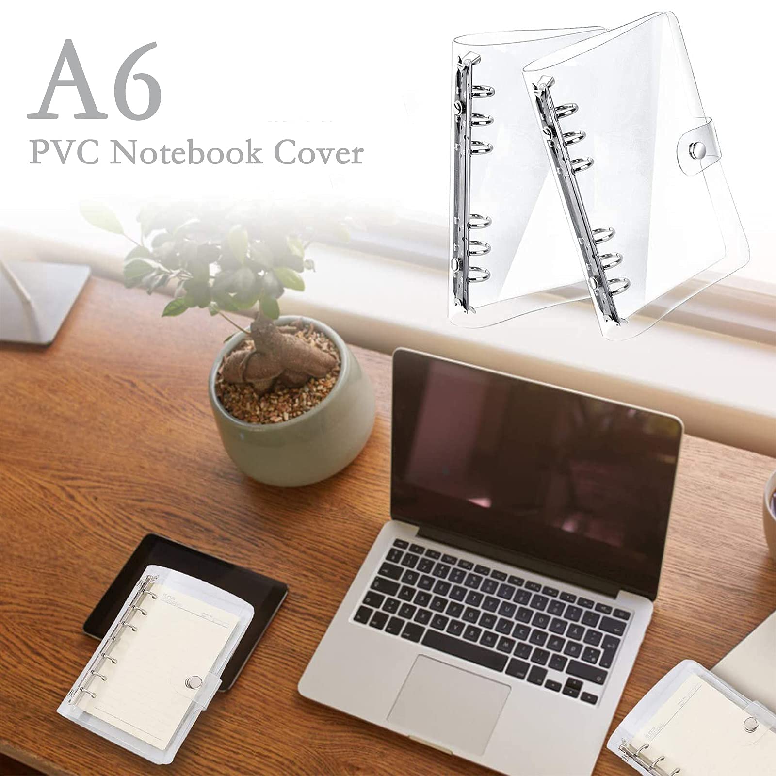 透明 システム手帳 バインダー ルーズリーフ オフィスノート 学用品手帳 Amazon | 6穴 透明PVCなシステム手帳 バインダー a5 バインダー